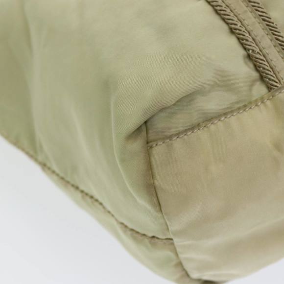 PRADA Hand Bag Nylon Silver Beige Auth 85481 - Picture 16 of 16